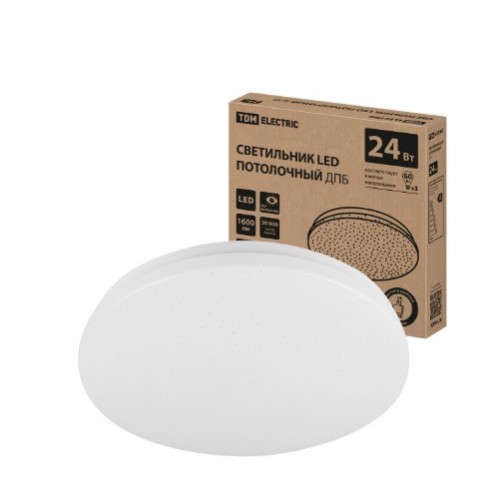 Светильник LED потолочный ДПБ 02, 24 Вт, 4000 К, Звездное небо, TDM