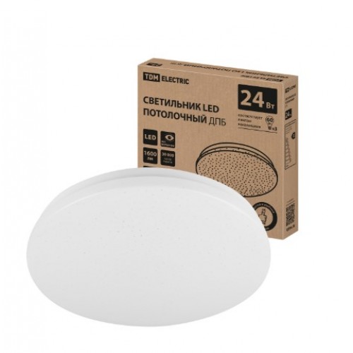 Светильник LED потолочный ДПБ 02, 24 Вт, 6000 К, Звездное небо, TDM