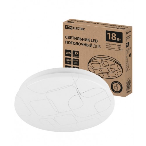 Светильник LED потолочный ДПБ 03, 18 Вт, 4000 К, Геометрия, TDM