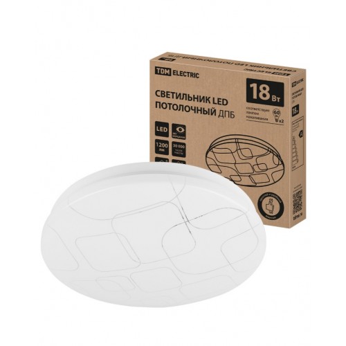 Светильник LED потолочный ДПБ 03, 24 Вт, 4000 К, Геометрия, TDM