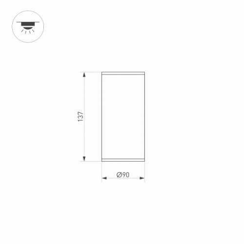 Светильник LGD-FORMA-SURFACE-R90-12W Day4000 (GR, 44 deg, 230V) (Arlight, IP54 Металл, 3 года)