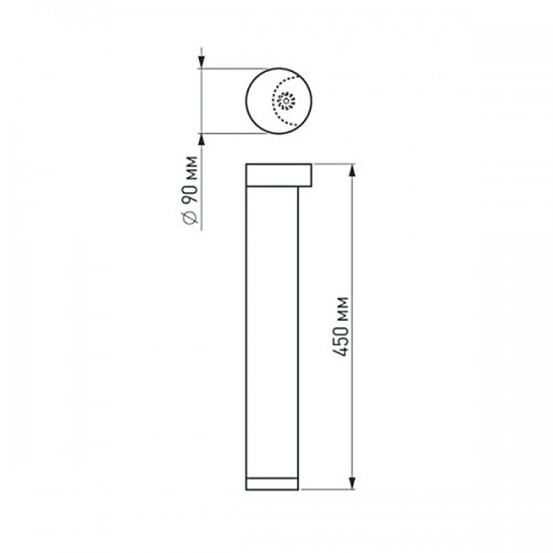 Светильник LGD-Path-Round90-H450B-7W Warm White (Arlight, IP54 Металл, 3 года)