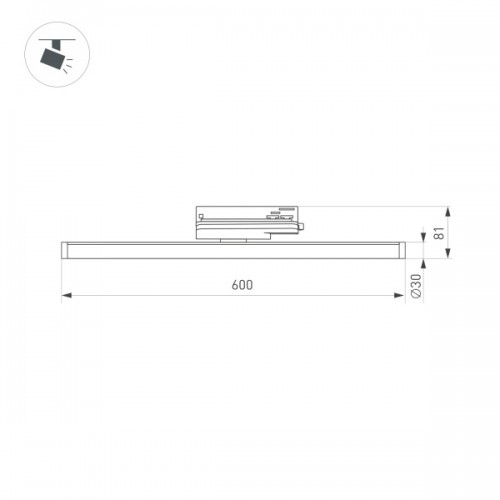 Светильник LGD-TUBE-TURN-4TR-L600-20W Day4000 (WH, 180 deg, 230V) (Arlight, IP20 Металл, 3 года)