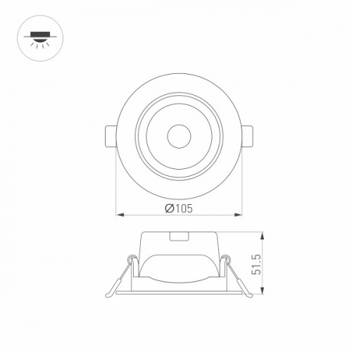 Светильник LTD-POLAR-TURN-R105-10W Day4000 (WH, 36 deg, 230V) (Arlight, IP20 Пластик, 3 года)