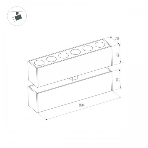 Светильник MAG-DOTS-FOLD-25-S800-24W Day4000 (BK, 30 deg, 24V) (Arlight, IP20 Металл, 3 года)