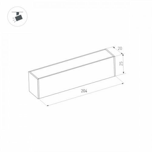 Светильник MAG-FLAT-25-L200-6W Day4000 (BK, 100 deg, 24V) (Arlight, IP20 Металл, 3 года)