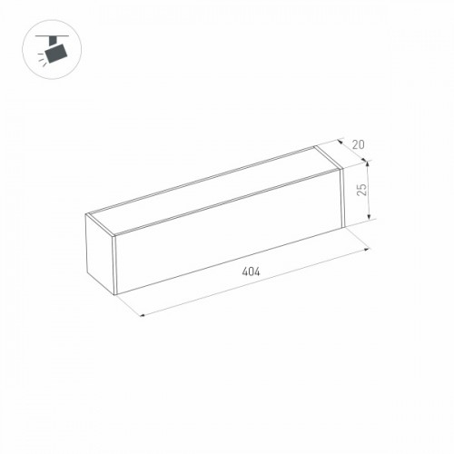 Светильник MAG-FLAT-25-L400-12W Day4000 (BK, 100 deg, 24V) (Arlight, IP20 Металл, 3 года)