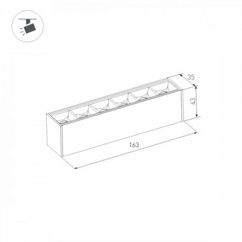 Светильник MAG-LASER-45-L160-6W Warm3000 (WH, 15 deg, 24V) (Arlight, IP20 Металл, 3 года)