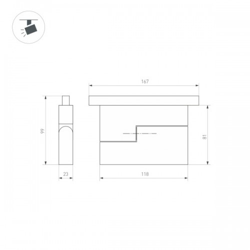 Светильник MAG-ORIENT-FLAT-FOLD-S195-6W Day4000 (BK, 80 deg, 48V) (Arlight, IP20 Металл, 3 года)