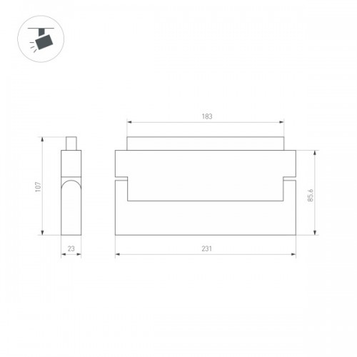 Светильник MAG-ORIENT-FLAT-FOLD-S230-12W Day4000 (BK, 80 deg, 48V, DALI) (Arlight, IP20 Металл, 3 го