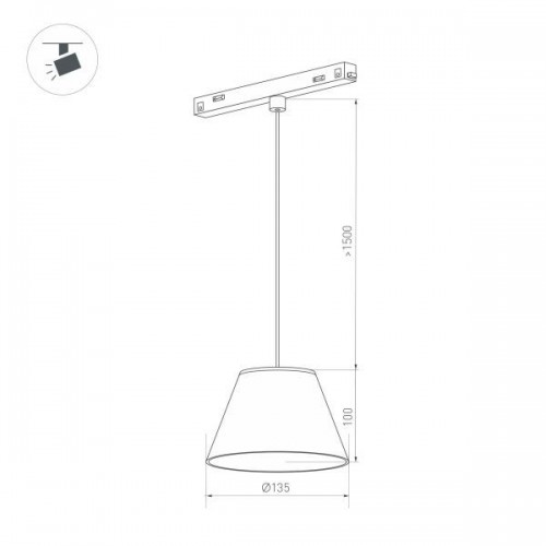 Светильник MAG-ORIENT-OLLAS-HANG-5W Day4000 (BK-GR, 80 deg, 48V) (Arlight, IP20 Металл, 3 года)