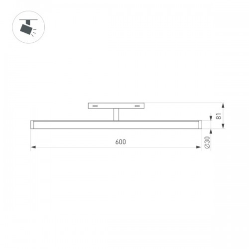 Светильник MAG-ORIENT-TUBE-TURN-L600-20W Day4000 (BK, 180 deg, 48V) (Arlight, IP20 Металл, 3 года)