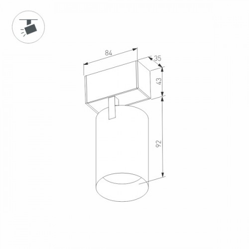 Светильник MAG-SPOT-45-R85-3W Warm3000 (BK, 20 deg, 24V) (Arlight, IP20 Металл, 3 года)