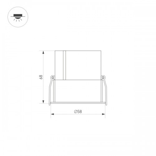 Светильник MS-ATLAS-BUILT-R58-10W Warm3000 (WH-WH, 35 deg, 230V) (Arlight, IP20 Металл, 5 лет)