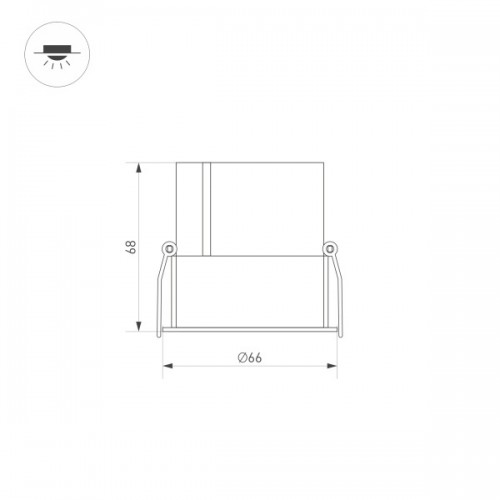 Светильник MS-ATLAS-BUILT-R66-15W Warm3000 (BK-BK, 35 deg, 230V) (Arlight, IP20 Металл, 5 лет)