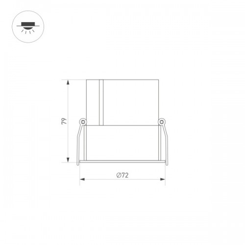 Светильник MS-ATLAS-BUILT-R72-20W Warm3000 (BK-BK, 30 deg, 230V) (Arlight, IP20 Металл, 5 лет)