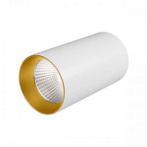 Светильник накладной SP-POLO-R85-1-15W Warm White 40deg (White, Gold Ring) (Arlight, IP20 Металл, 3