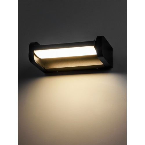 Светильник настенный LED, Аура, L200 мм, 6 Вт, 3000 K, алюм./черн., IP65, TDM