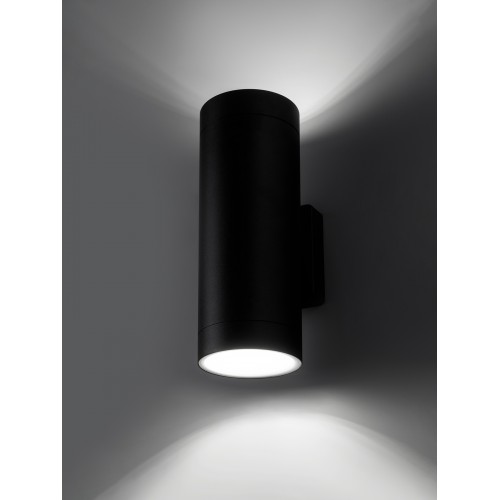 Светильник настенный LED, Тубо, 2х6 Вт, 4000 К, H252 мм, алюм./черн., вверх/вниз, IP65, TDM