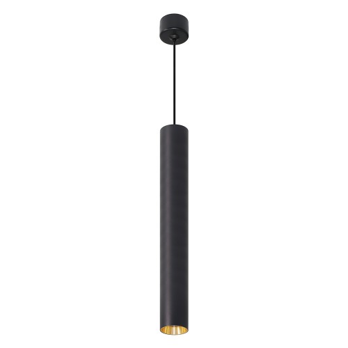 Светильник потолочный на подвесе MR11 35W, 230V, черный + золото, D40*H250 ML1018