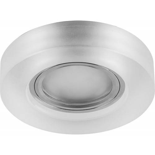 Светильник потолочный встраиваемый со светодиодной подсветкой 15LED*2835 SMD 4000K, MR16 50W G5.3, белый матовый, CD8080 с драйвером в комплекте