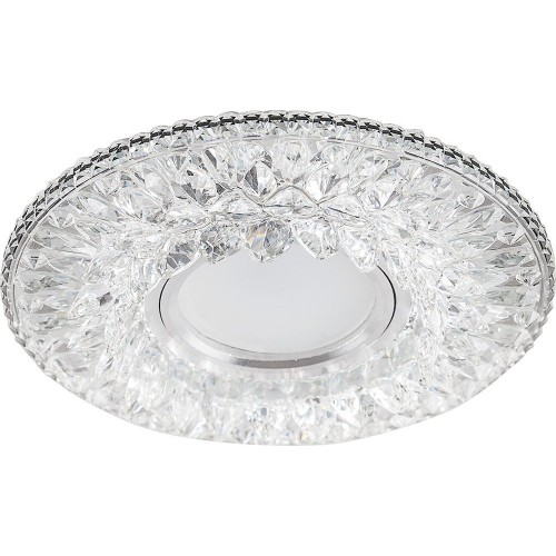 Светильник потолочный встраиваемый со светодиодной подсветкой 15LED*2835 SMD 4000K, MR16 50W G5.3, прозрачный, CD942 с драйвером в комплекте