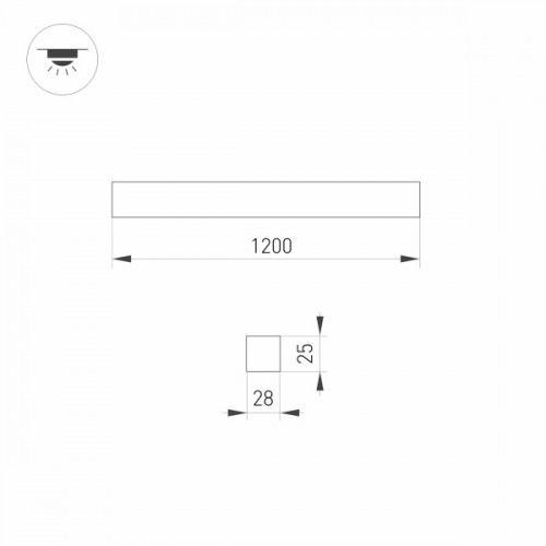 Светильник SNAP-STARLINE-LASER-S1200-26W Warm3000 (WH-BK, 80 deg, 48V) (Arlight, IP40 Металл, 3 года