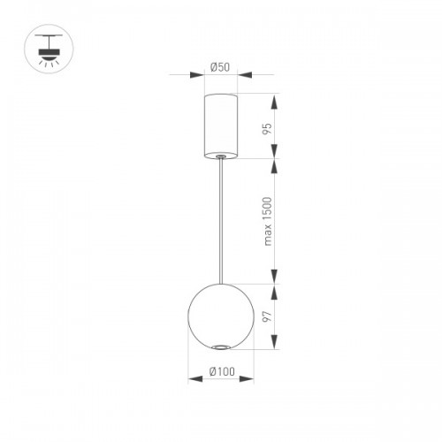 Светильник SP-ELEMENTA-ORB-R100-9W Day4000 (BK, 39 deg, 230V) (Arlight, IP40 Металл, 3 года)