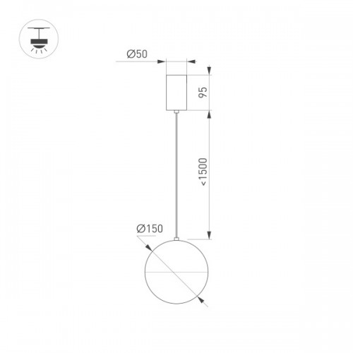 Светильник SP-EMISFERO-R150-11W Day4000 (BK, 170 deg, 230V) (Arlight, IP20 Металл, 3 года)