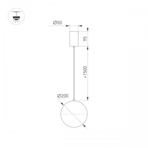 Светильник SP-EMISFERO-R200-16W Day4000 (BK, 180 deg, 230V) (Arlight, IP20 Металл, 3 года)