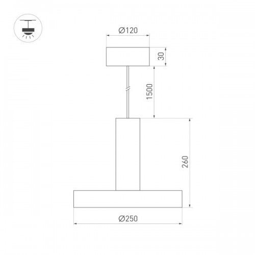 Светильник SP-ERIC-R250-8W Day4000 (BK, 120 deg, 230V) (Arlight, IP20 Металл, 3 года)