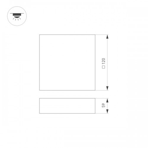 Светильник SP-QUADRO-S120x120-13W Day4000 (BK, 120 deg, 230V) (Arlight, IP40 Металл, 3 года)