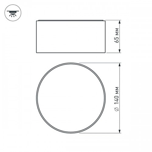 Светильник SP-RONDO-140B-18W Day White (Arlight, IP40 Металл, 3 года)