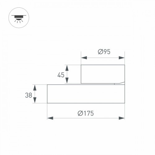 Светильник SP-RONDO-FLAP-R175-16W Day4000 (BK, 110 deg) (Arlight, IP40 Металл, 3 года)