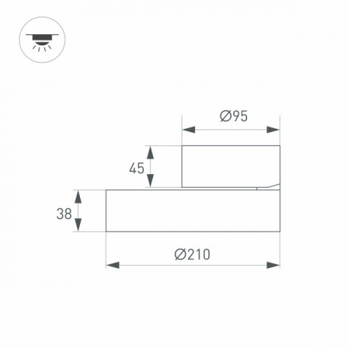 Светильник SP-RONDO-FLAP-R210-20W Day4000 (WH, 110 deg) (Arlight, IP40 Металл, 3 года)