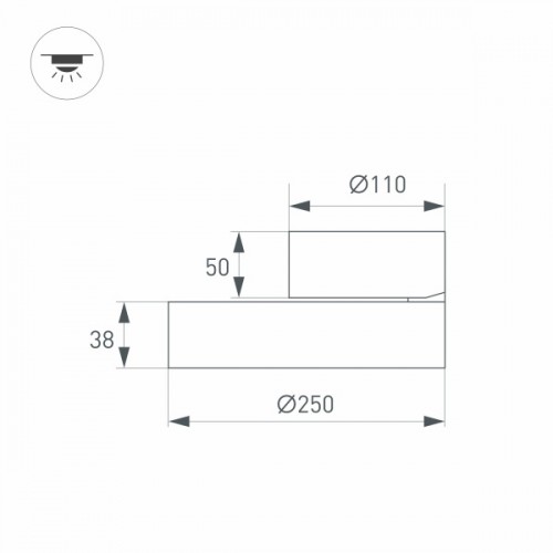 Светильник SP-RONDO-FLAP-R250-30W Day4000 (BK, 110 deg) (Arlight, IP40 Металл, 3 года)