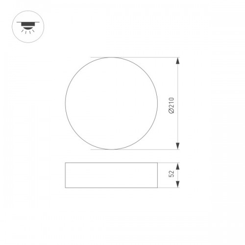 Светильник SP-RONDO-R210-20W Day4000 (WH, 120 deg, 230V) (Arlight, IP40 Металл, 3 года)