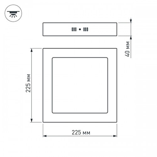 Светильник SP-S225x225-18W Warm White (Arlight, IP20 Металл, 3 года)