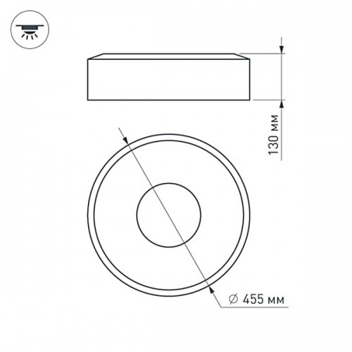 Светильник SP-TOR-RING-SURFACE-R460-33W Day4000 (WH, 120 deg) (Arlight, IP20 Металл, 3 года)