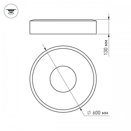 Светильник SP-TOR-RING-SURFACE-R600-42W Day4000 (WH, 120 deg) (Arlight, IP20 Металл, 3 года)