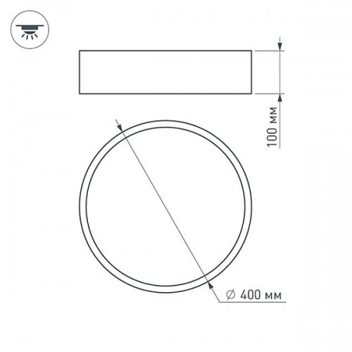 Светильник SP-TOR-TB400SW-25W Warm White (Arlight, Металл)