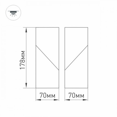 Светильник SP-TWIST-SURFACE-S60x60-12W Warm3000 (BK, 30 deg) (Arlight, IP40 Пластик, 3 года)