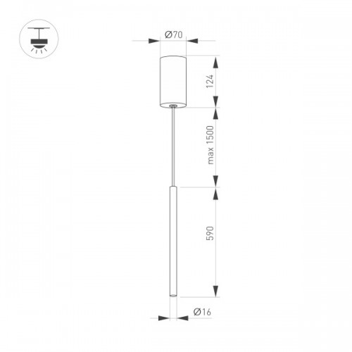 Светильник SP-UMBRA-HANG-V-L600-10W Day4000 (BK, 120 deg, 230V) (Arlight, IP20 Металл, 3 года)