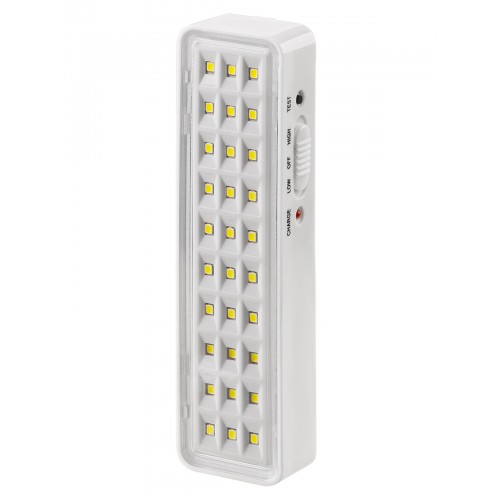 Светильник светодиодный аккумуляторный СБА 30 LED, DC, Li-ion 3,7 В 1 А*ч, 3-5 ч, пластик, Народный
