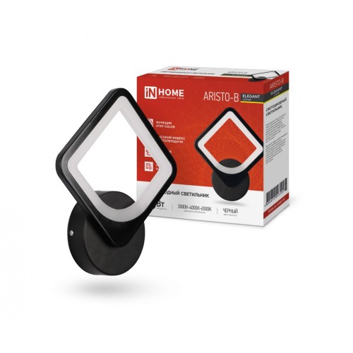 Светильник светодиодный ELEGANT ARISTO-B 15Вт 230В 3000-6500K 1200Лм STEP COLOR черный IN HOME
