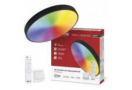 Светильник светодиодный SCANDY SIMPLE-125RGB-RCB 125Вт 230В 3000-6500K 10000Лм 400x50мм пульт ДУ черный IN HOME