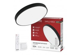 Светильник светодиодный SCANDY SIMPLE-95RCB 95Вт 230В 3000-6500K 7600Лм 400x50мм с пультом ДУ черный IN HOME