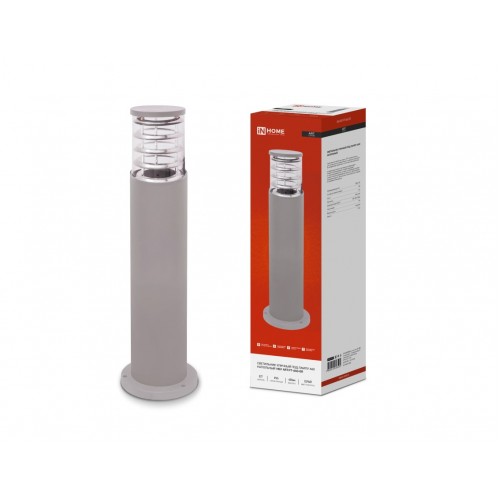 Светильник уличный напольный НБУ ART-PT-A60-GR алюминиевый под лампу А60 Е27 600мм серый IP54 IN HOME