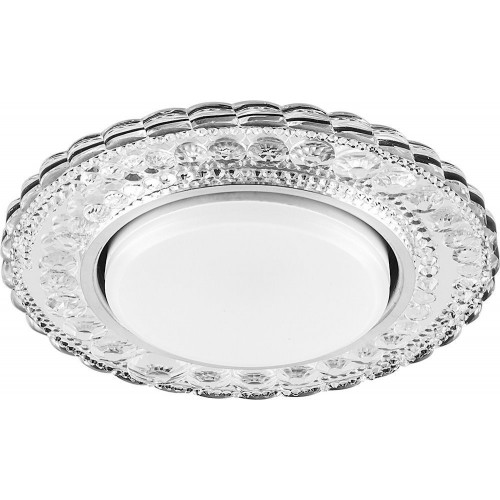Светильник встраиваемый со светодиодной подсветкой 20LED*2835 SMD 4000K, 15W GX53, без лампы, прозрачный, хром, CD4024 с драйвером в комплекте