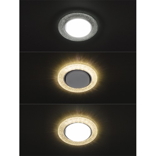 Светильник встраиваемый СВ 03-11 GX53 230В LED подсветка 5 Вт зеркальный/хром TDM